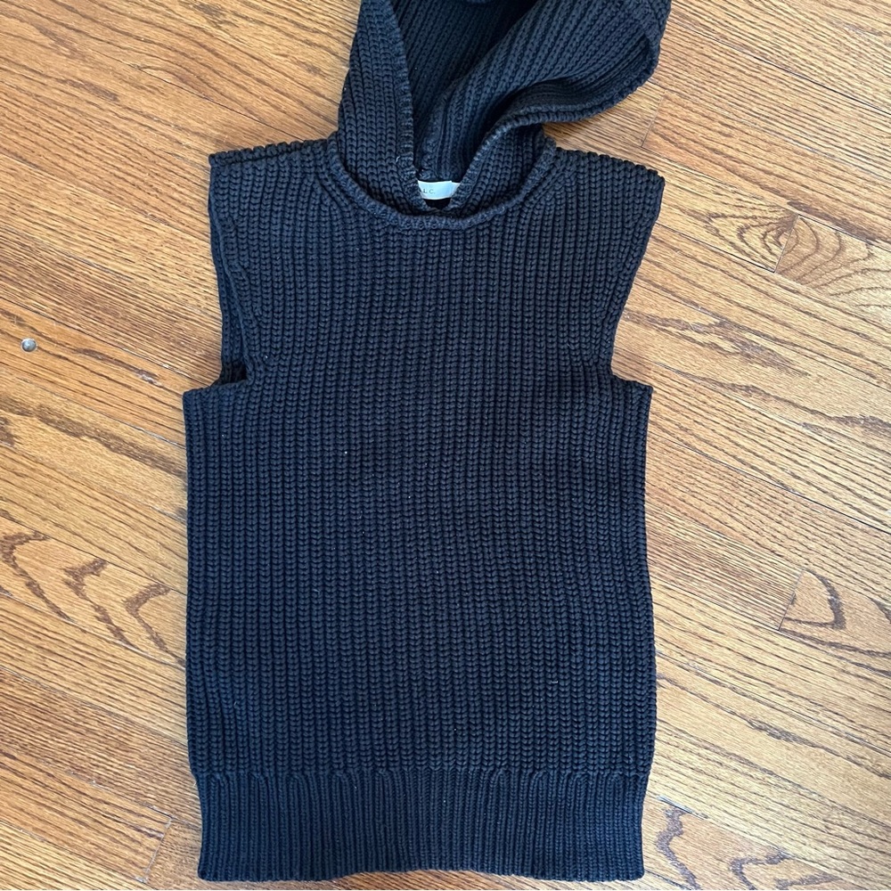 ALC black cottton knit sweater size small